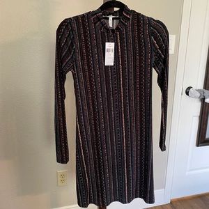 BCBG long sleeve mock neck dress